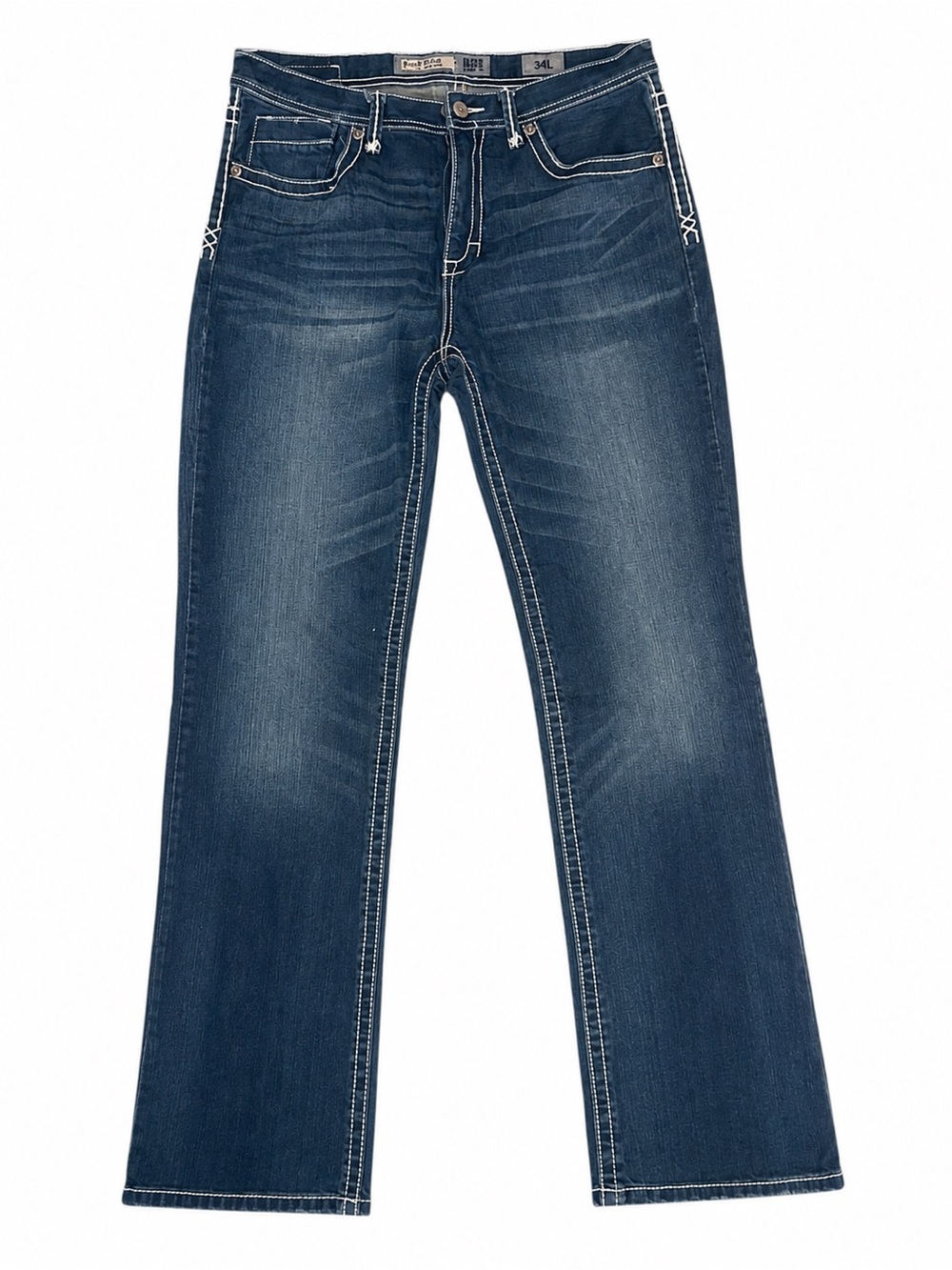 BKE Men’s Dark Blue Bootcut Jeans